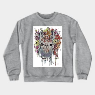 Llama Color Splash Crewneck Sweatshirt